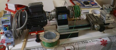 Filling Reels on Lathe
